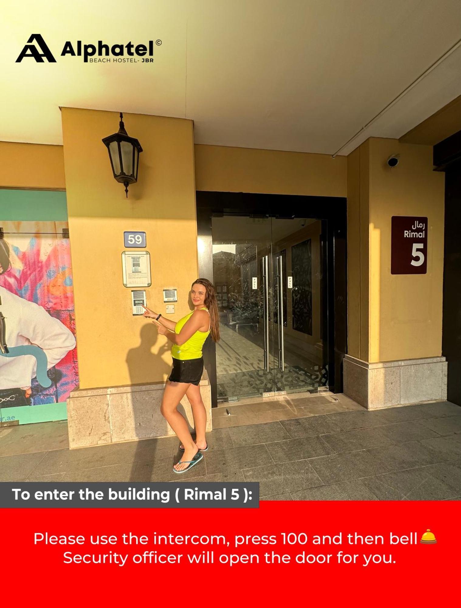 Alphatel Beach Hostel Jbr Дубай Екстериор снимка